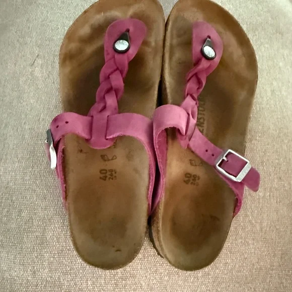 Birkenstock Pink Braided Sandals - Picture 2 of 6